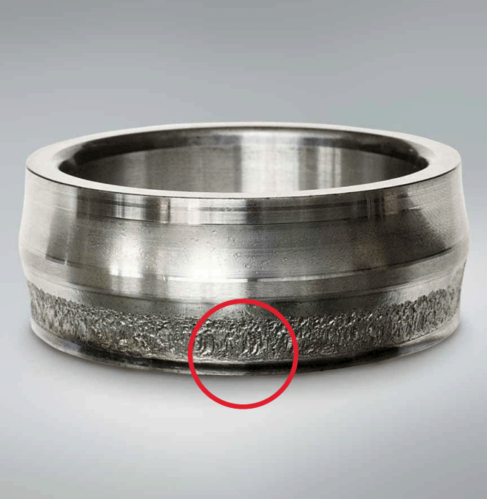 Example of Brinelling from NSK bearing doctor